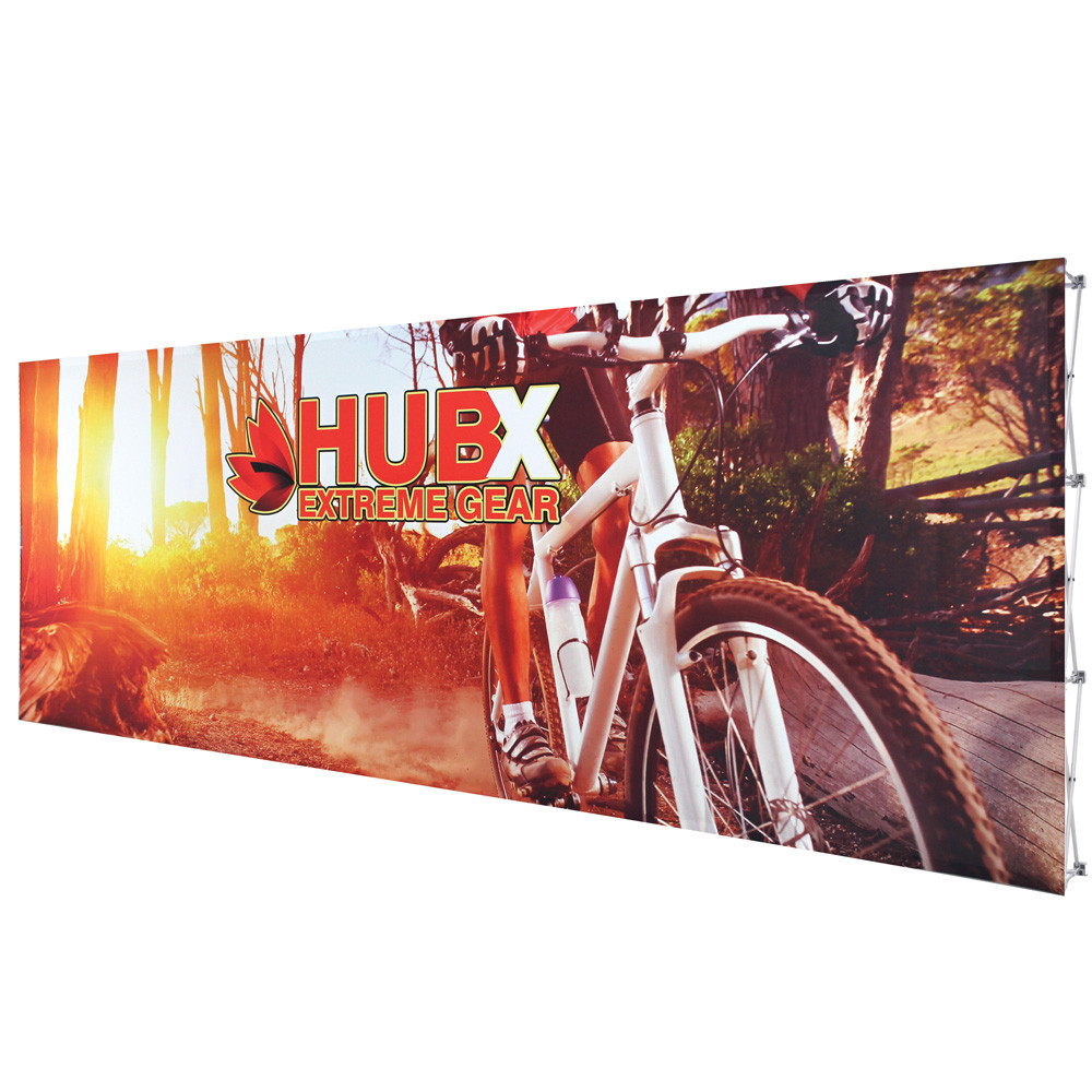 Popup 15 ft straight full height tension fabric display